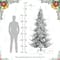 Glitzhome® 7.5ft Pre-Lit Flocked Upward Slim Fir Artificial Christmas Tree, Warm White LED Lights